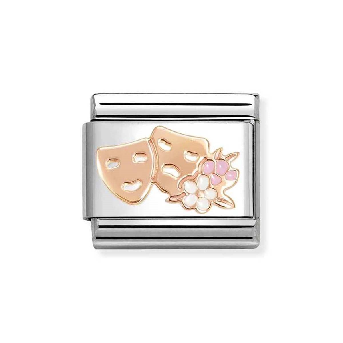 Nomination Rose-Gold Drama Masks With Flowers