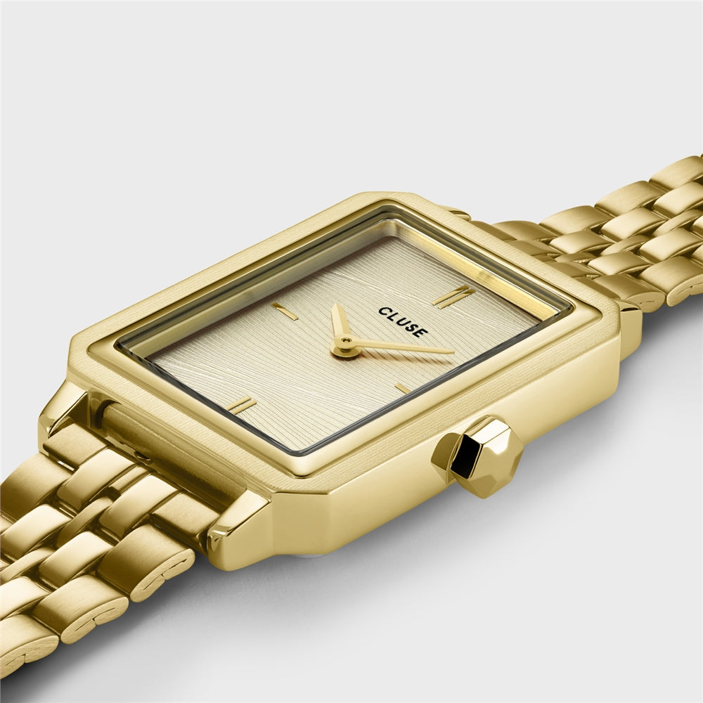 CLUSE Gold Fluette Sand Texture 5 Link Watch