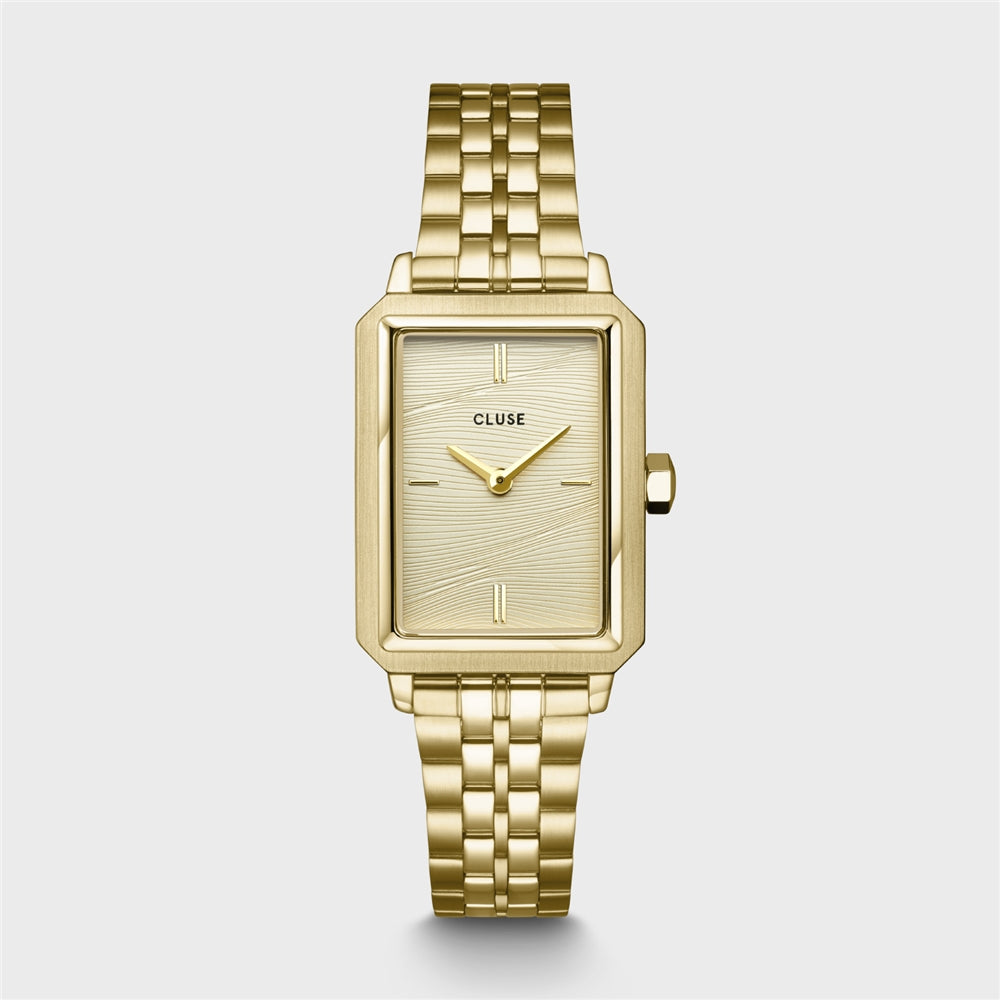 CLUSE Gold Fluette Sand Texture 5 Link Watch