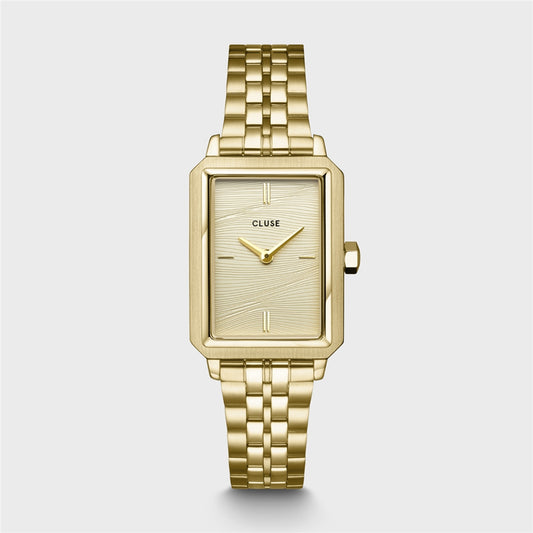 CLUSE Gold Fluette Sand Texture 5 Link Watch