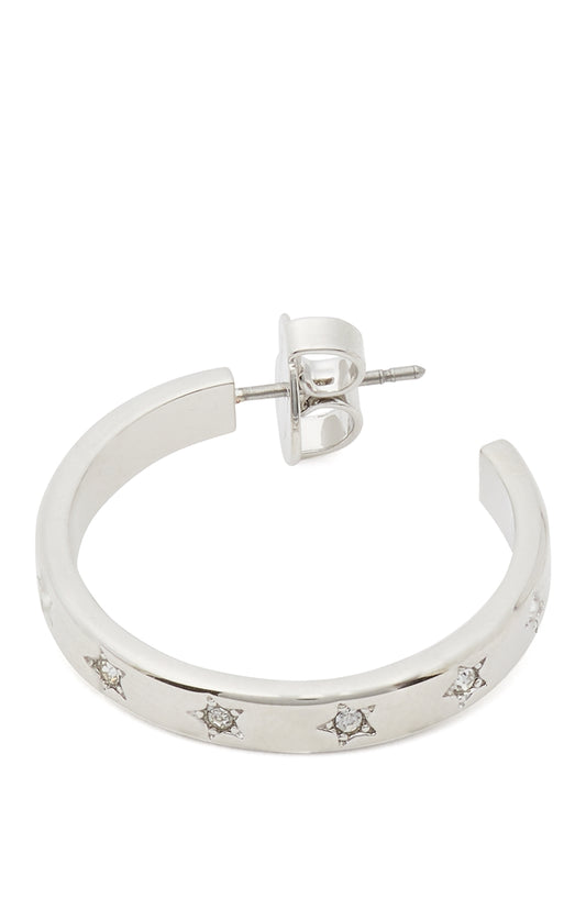 Kate Spade New York Silver Set In The Stars Hoops