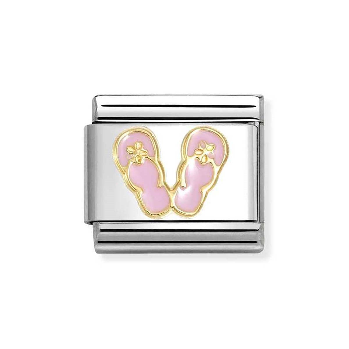 Nomination Pink and White Flip Flops Charm