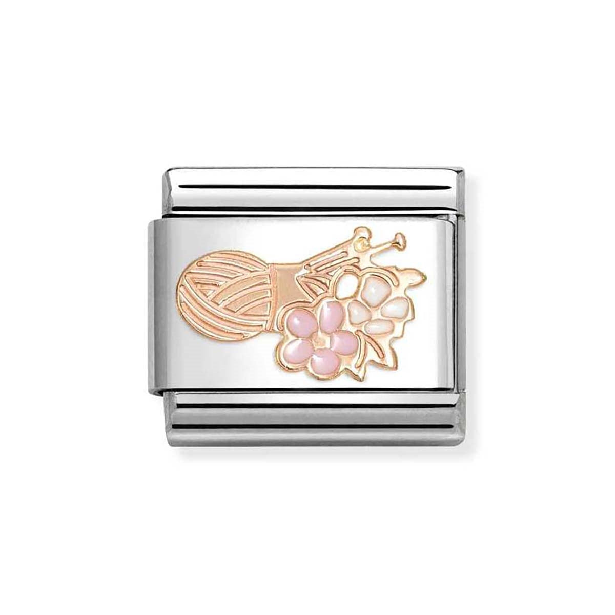 Nomination Rose-Gold Ball Of Wool With Flowers Charm