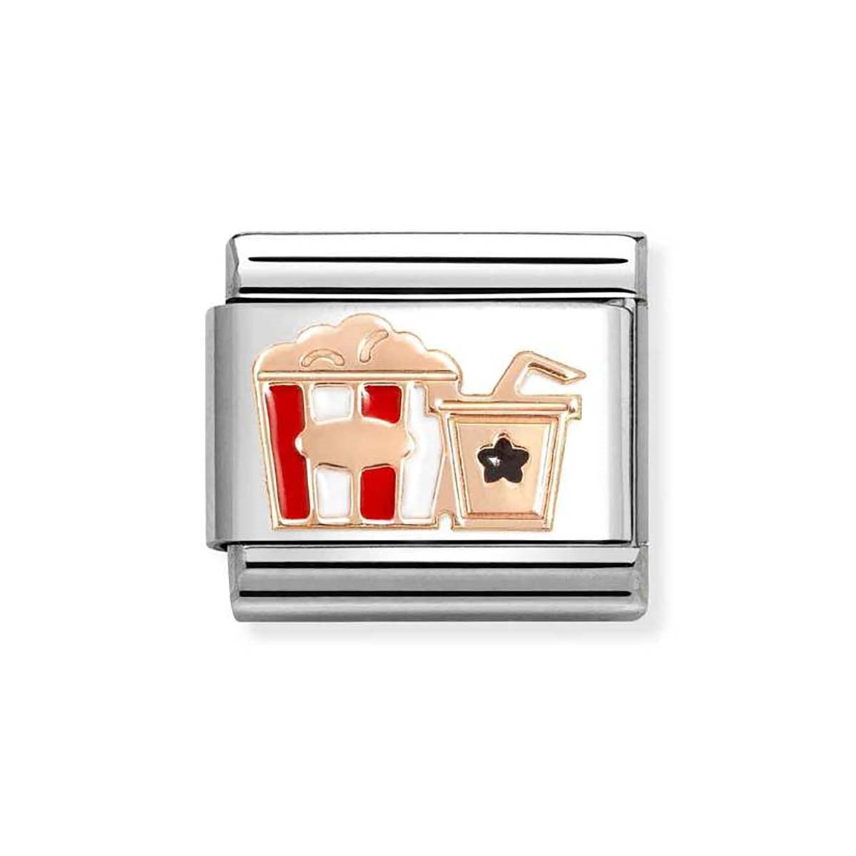 Nomination Rose-Gold Popcorn And Drink Charm