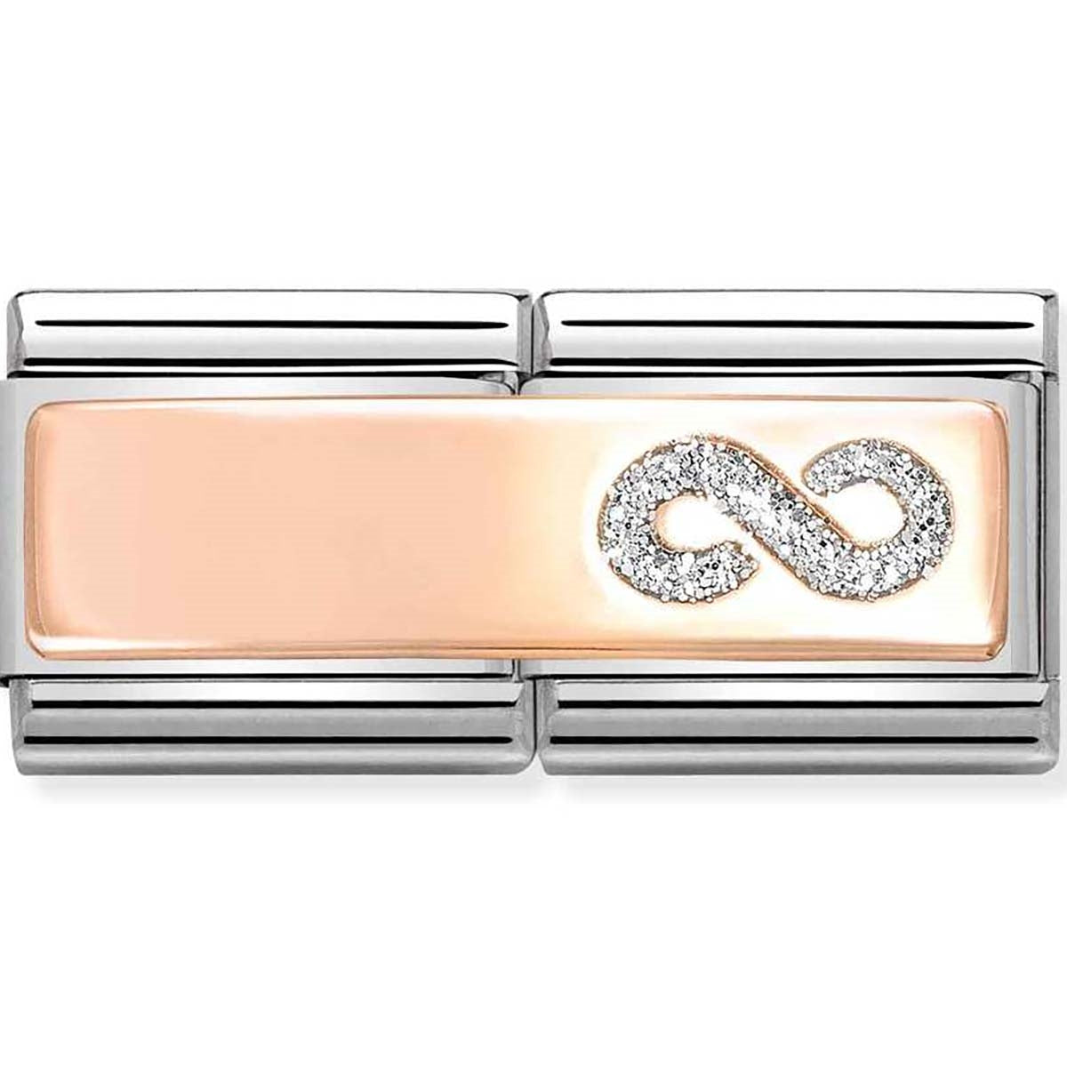Nomination Double Rose Gold Infinite Glitter Charm