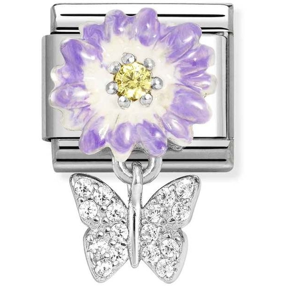 Nomination Purple Daisy With Butterfly Charm