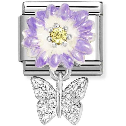 Nomination Purple Daisy With Butterfly Charm