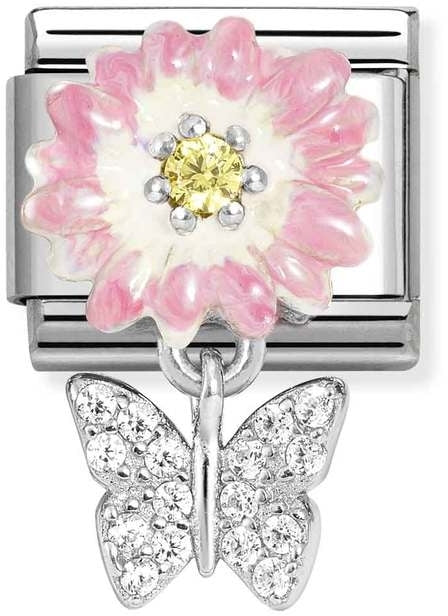Nomination Pink Daisy With Butterfly Charm