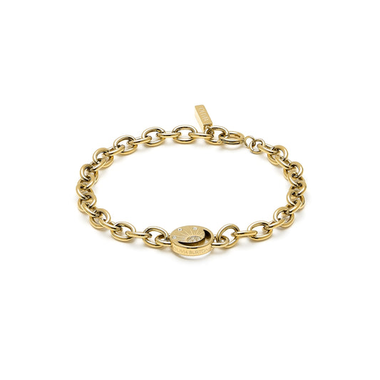 Olivia Burton Celestial Sun Gold IP Disc Link Bracelet