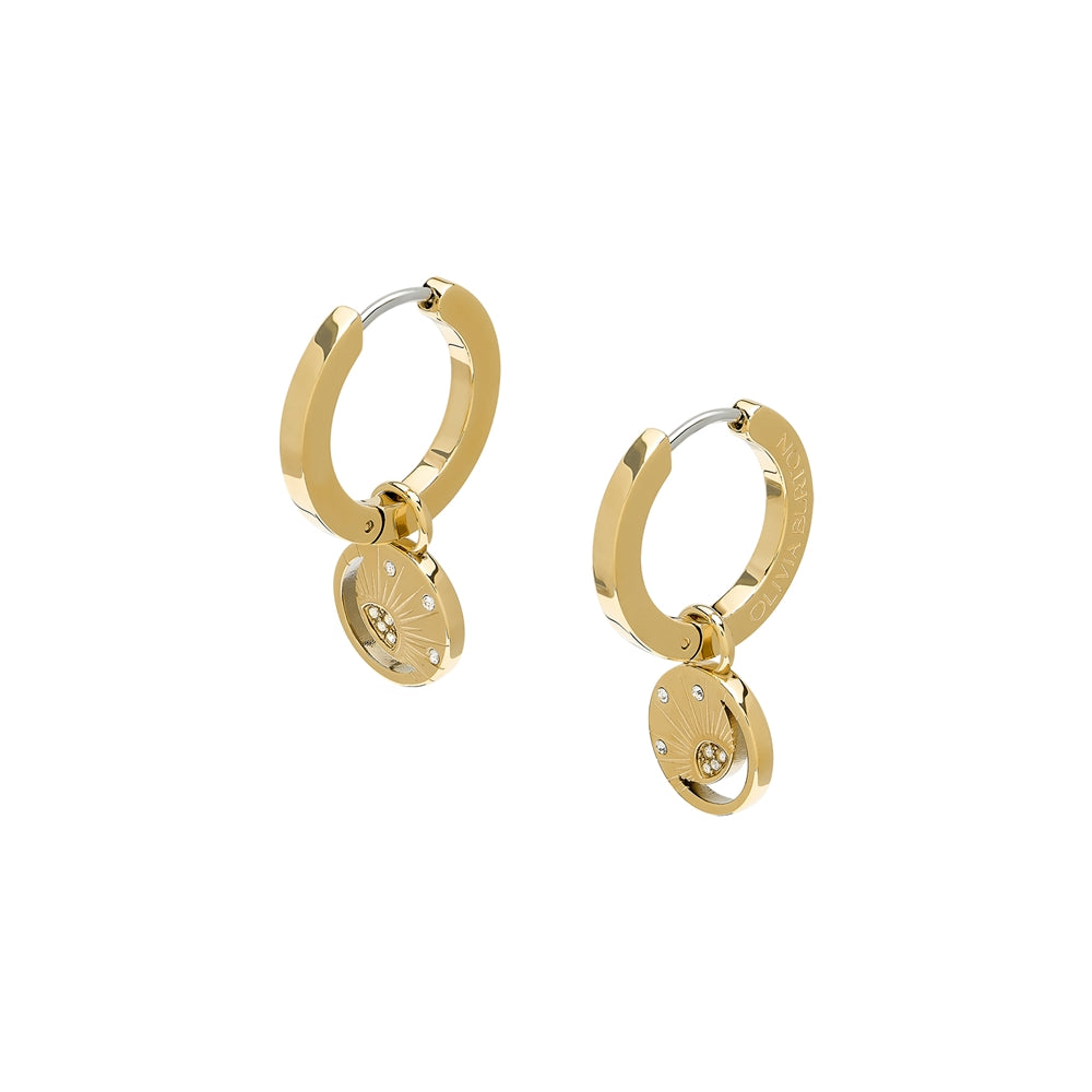 Olivia Burton Celestial Sun Gold IP Hoop Earrings