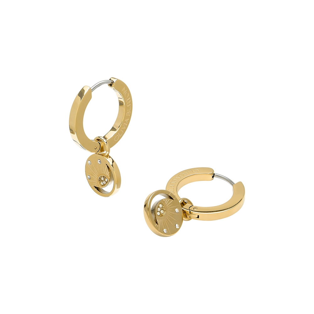 Olivia Burton Celestial Sun Gold IP Hoop Earrings