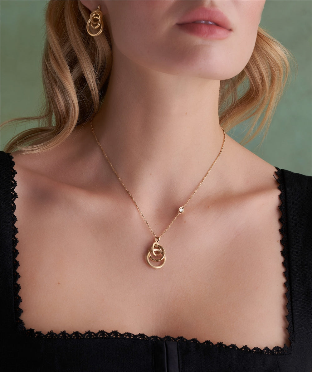 Olivia Burton Encircle Gold IP Pendant Necklace 