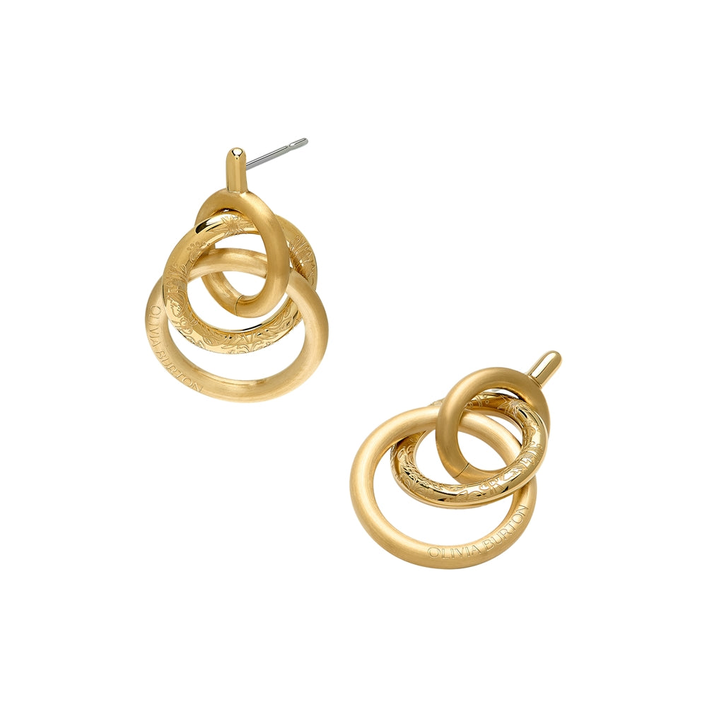 Olivia Burton Encircle Gold IP Stud Earrings
