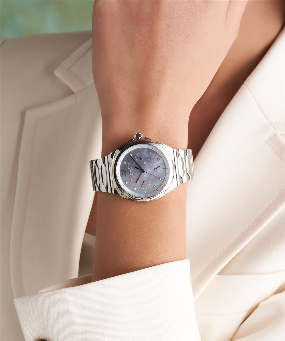 Olivia Burton Stainless Steel Lustre Watch 