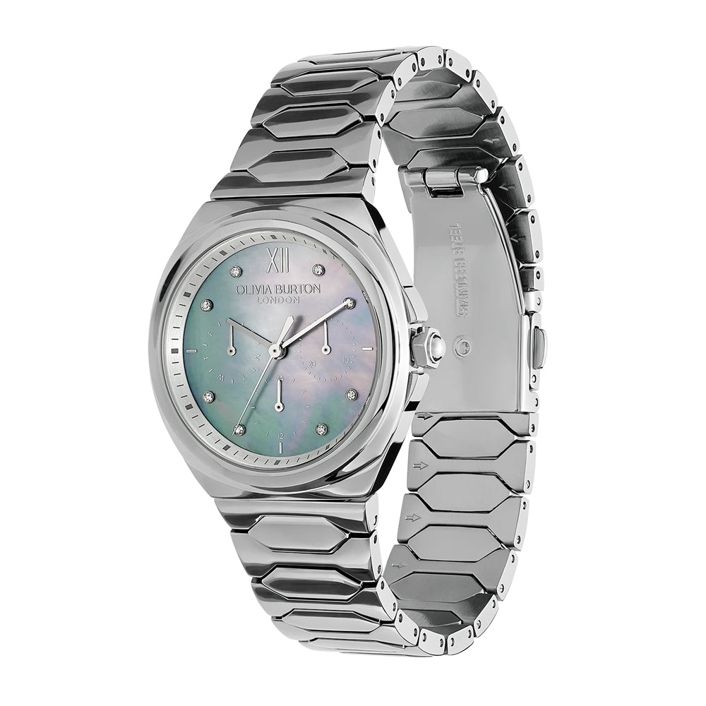 Olivia Burton Stainless Steel Lustre Watch 