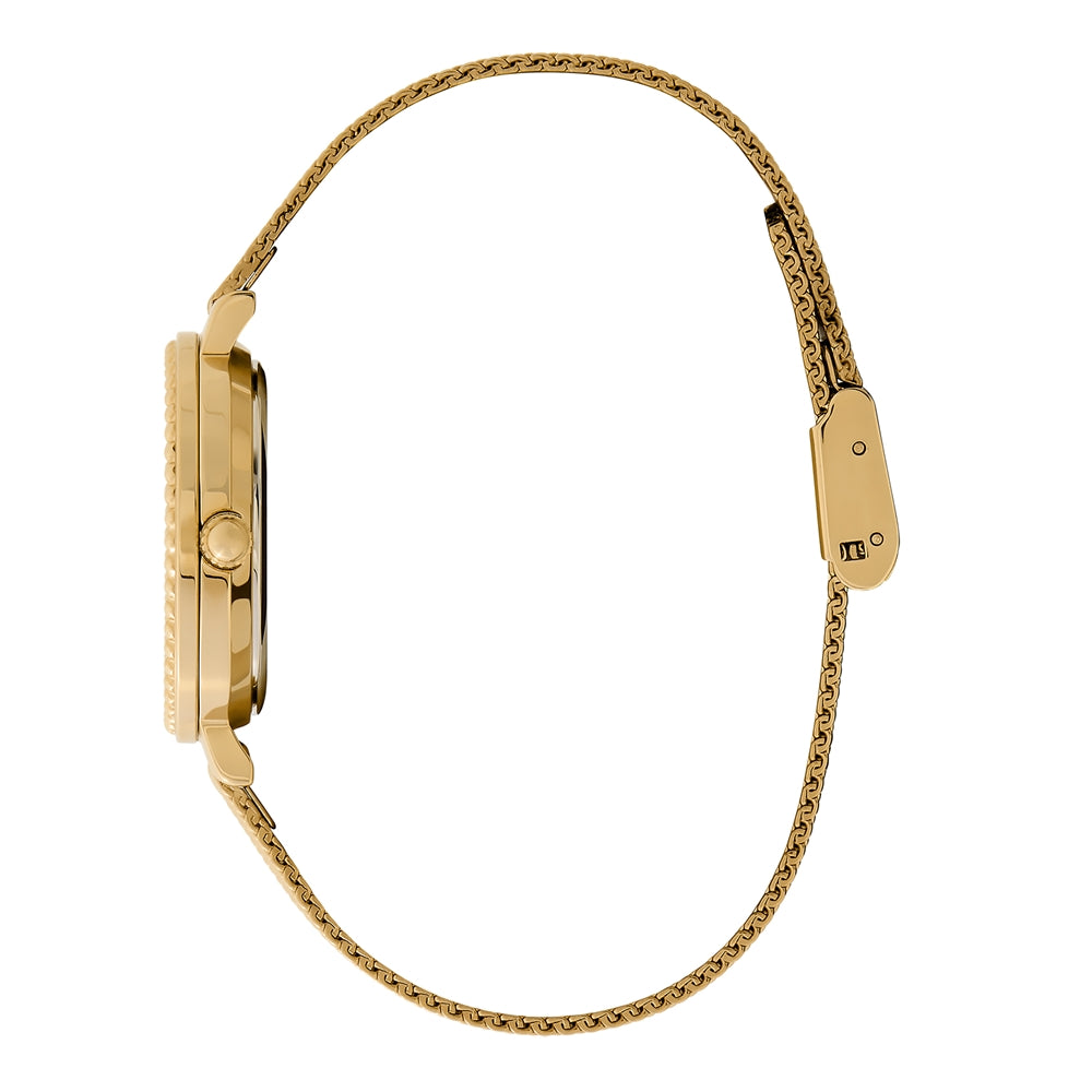 Olivia Burton Vintage Bead Light Gold Mesh Watch 