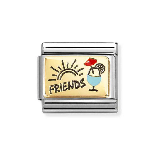Nomination Gold Friends With Cocktails Charm
