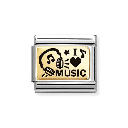 Nomination Gold I Love Music Charm