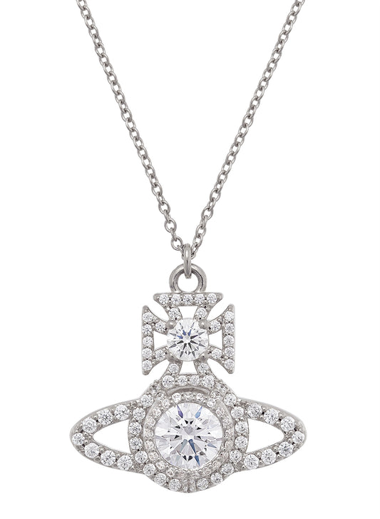 Vivienne Westwood Silver Crystal Norabelle Orb Necklace