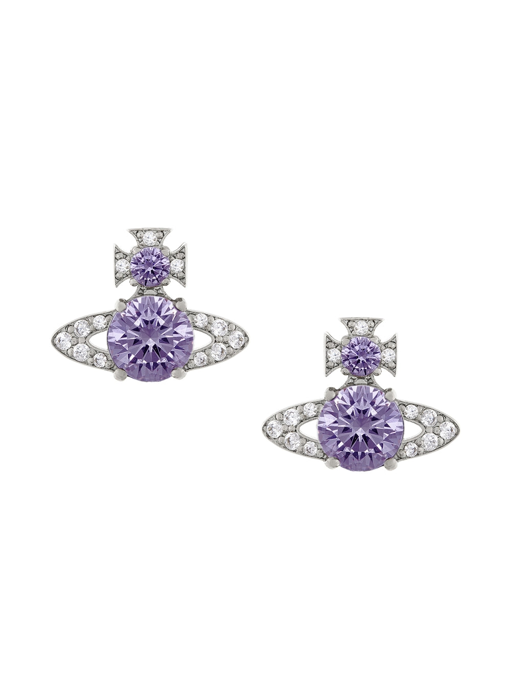 Vivienne Westwood Silver Lavender Ismene Earrings