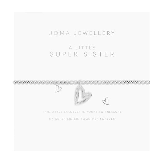 Joma A Little Super Sister Heart Childrens Bracelet