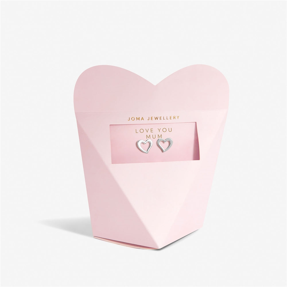 Joma Boxed Love you Mum Heart Studs