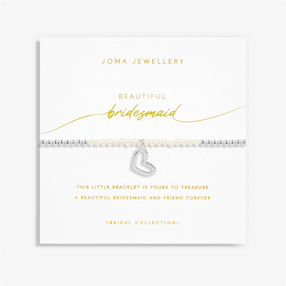 Joma Pearl Bridesmaid Heart Bracelet