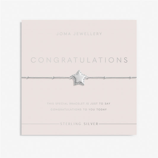 Joma Sterling Silver Congratulations Star Bracelet