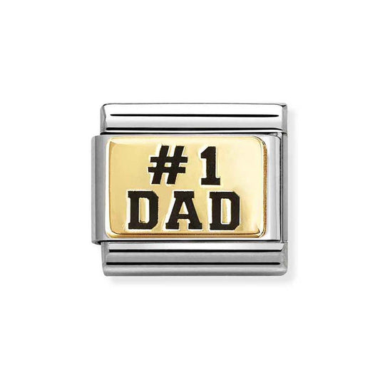 Nomination Gold Dad Number 1 Charm