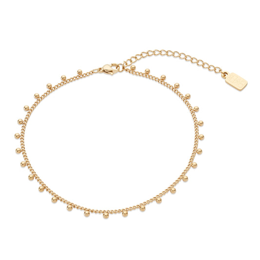 Over & Over Gold Stainless Steel Ball Chain Anklet