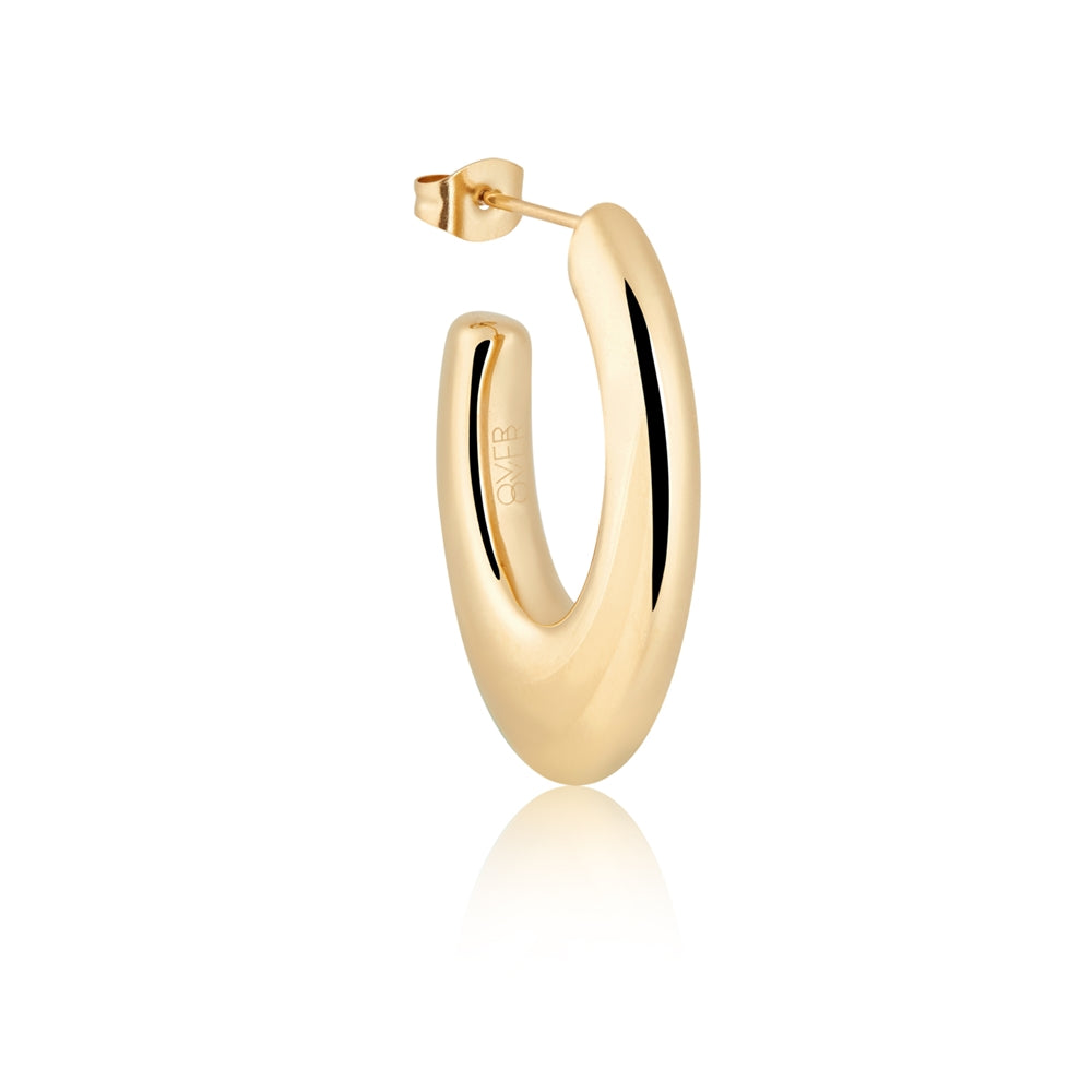 Over & Over Gold Stainless Steel Oval Chunky Earring