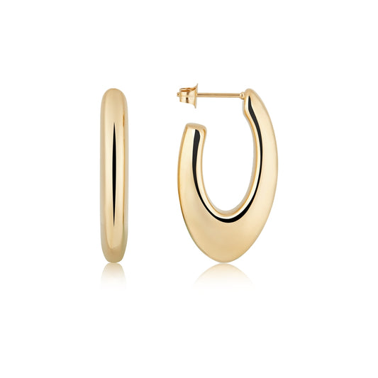 Over & Over Gold Stainless Steel Oval Chunky Earring