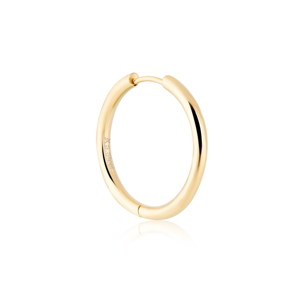 Over & Over Gold Stainless Steel Simple Hoop Earrings