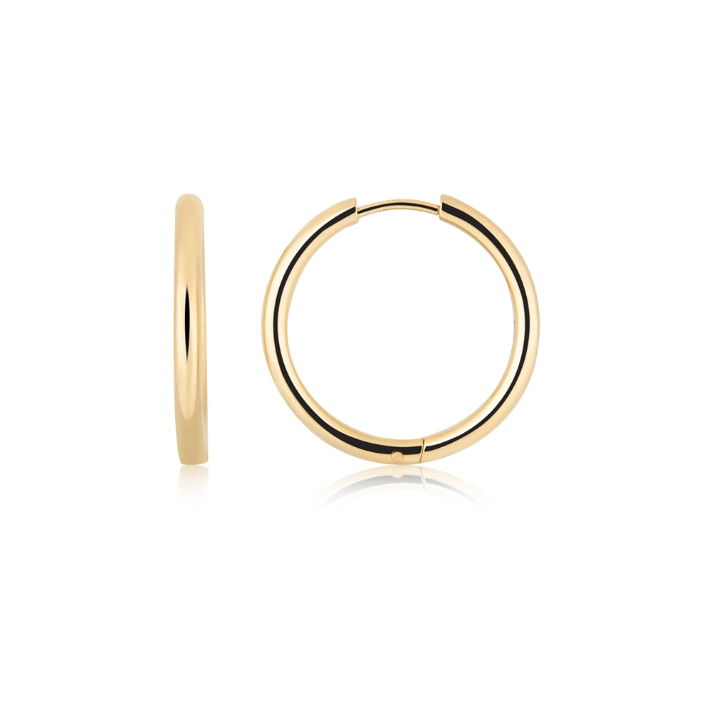 Over & Over Gold Stainless Steel Simple Hoop Earrings