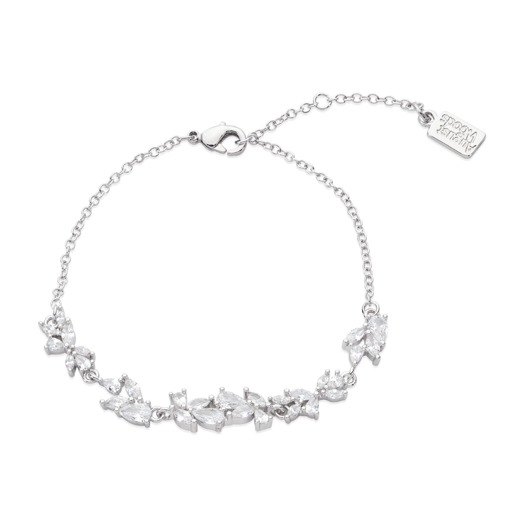 August Woods Silver Elegant Crystal Bracelet