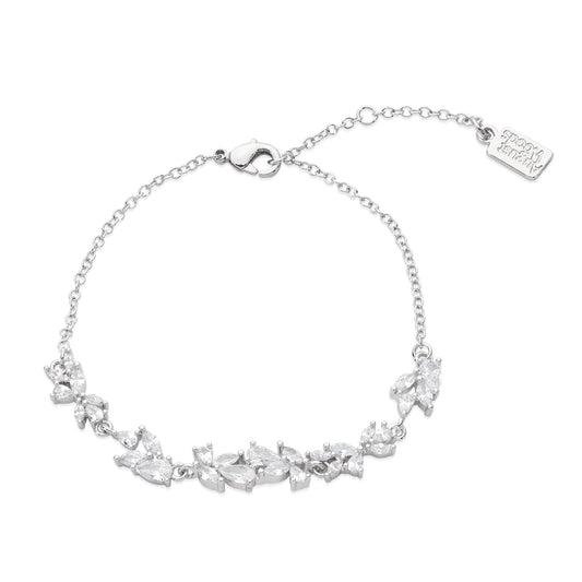 August Woods Silver Elegant Crystal Bracelet