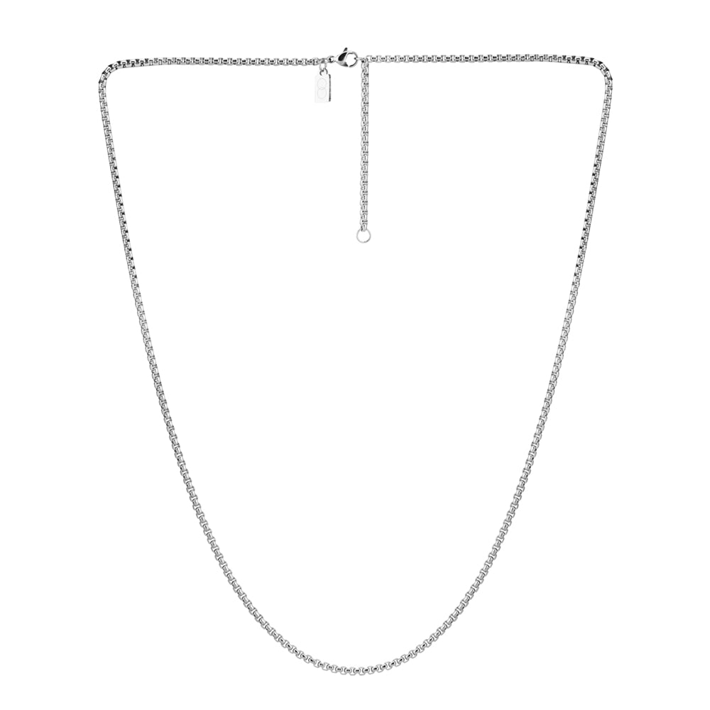Over & Over Silver Stainless Steel Belcher Chain Necklace