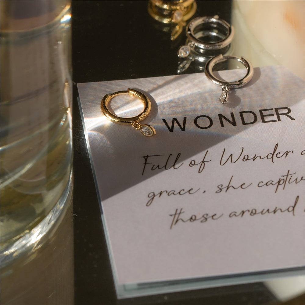 Seek + Find Wonder Gold Drop Earrings