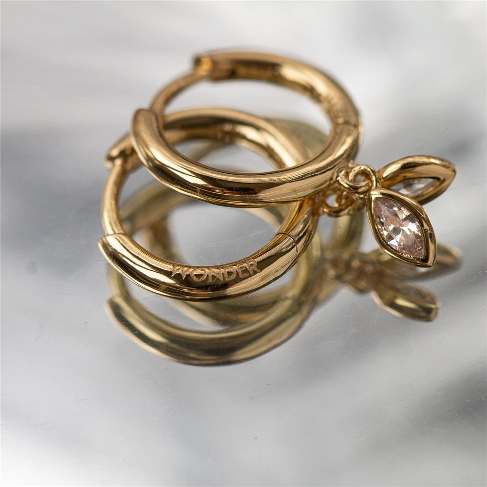 Seek + Find Wonder Gold Drop Earrings