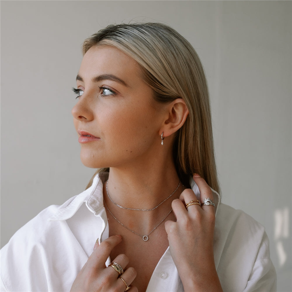 Seek + Find Wonder Silver Drop Earrings