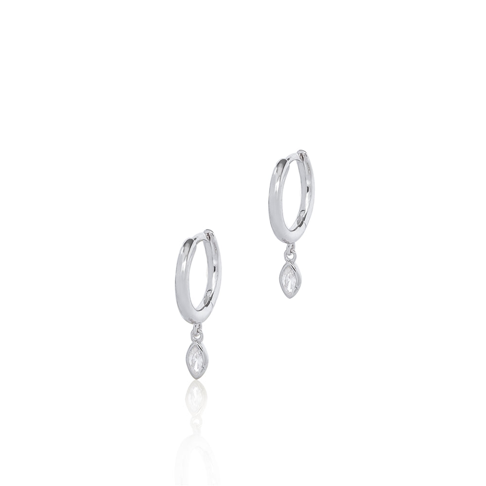 Seek + Find Wonder Silver Drop Earrings