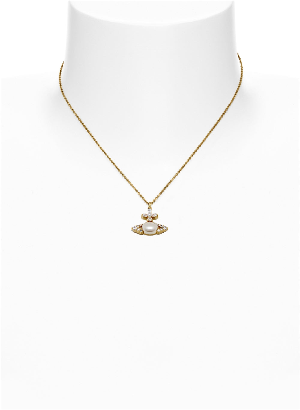 Vivienne Westwood Gold Pearl Ada Orb Necklace