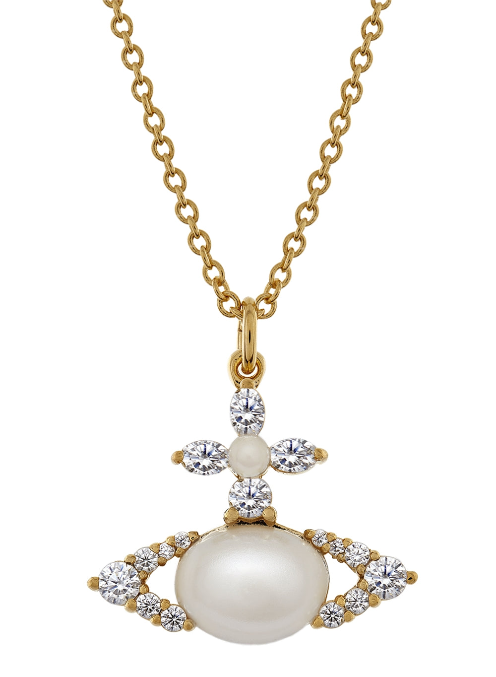 Vivienne Westwood Gold Pearl Ada Orb Necklace