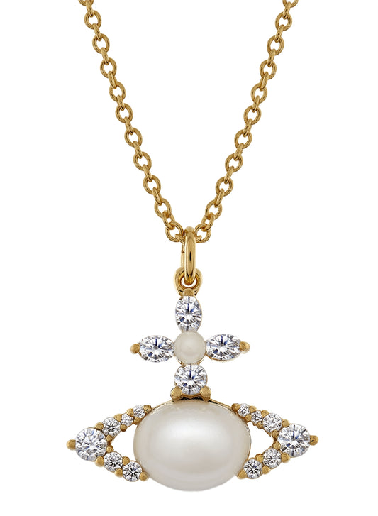 Vivienne Westwood Gold Pearl Ada Orb Necklace