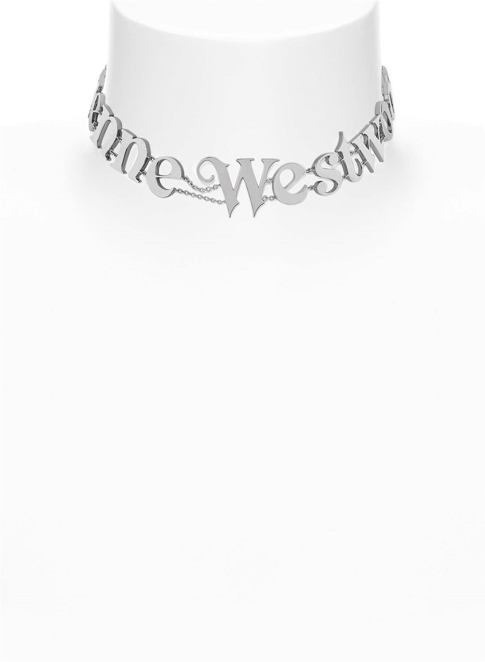 Vivienne Westwood Silver Raimunda Twin Logo Statement Choker