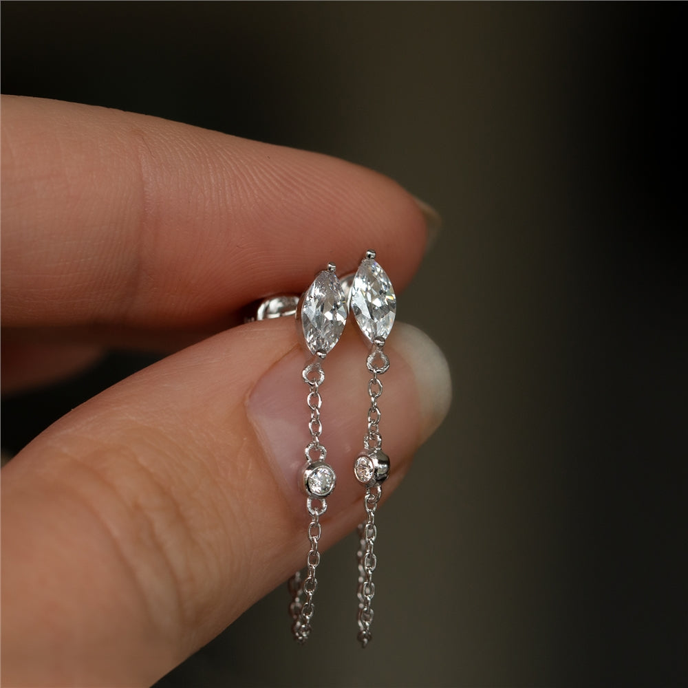 Seek + Find Light Wonder Silver Link Earrings