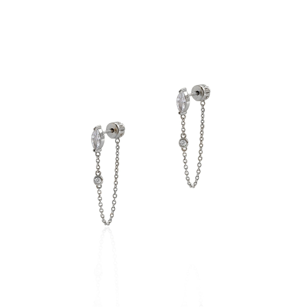 Seek + Find Light Wonder Silver Link Earrings