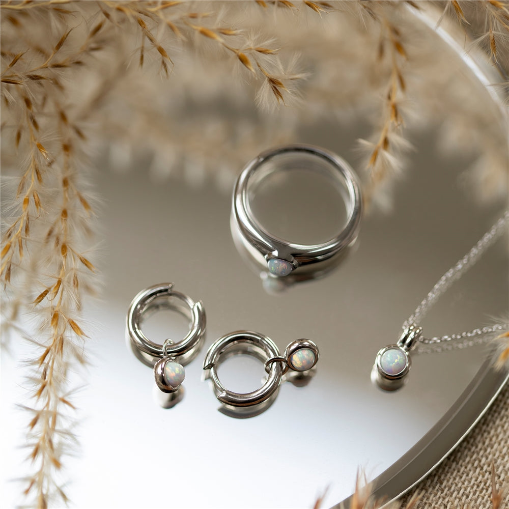 Seek + Find Purpose Silver Hoops