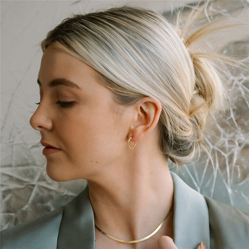 Seek + Find True Gold Hoops