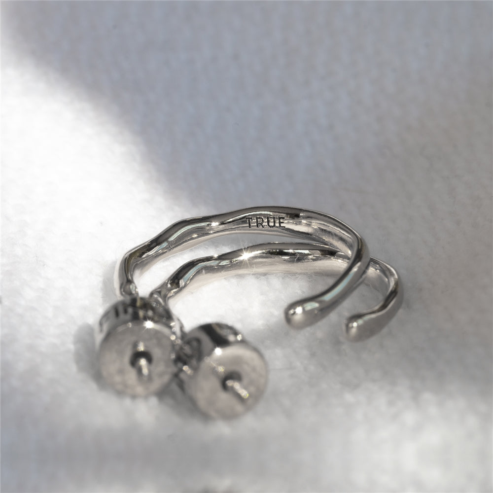 Seek + Find True Silver Hoops